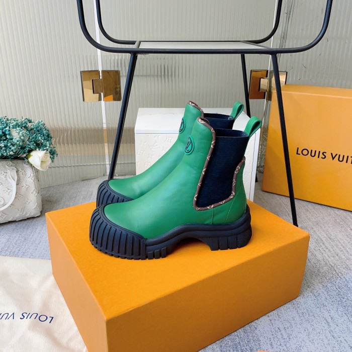 Louis Vuitton Womens Shoes Ankle Fashion Boots Luxury Brand Winter Booties with Original Box