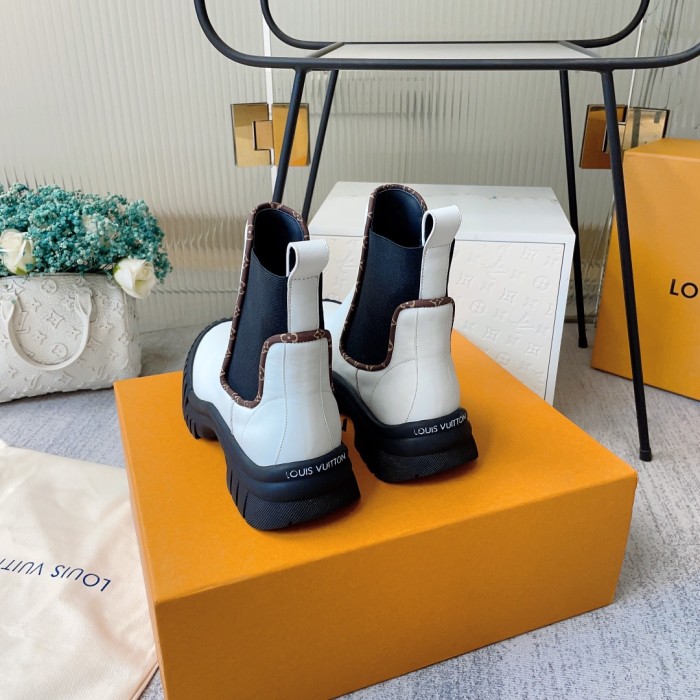 Louis Vuitton Womens Shoes Ankle Fashion Boots Luxury Brand Winter Booties with Original Box