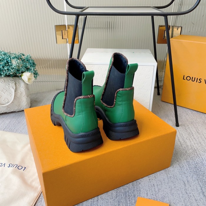 Louis Vuitton Womens Shoes Ankle Fashion Boots Luxury Brand Winter Booties with Original Box