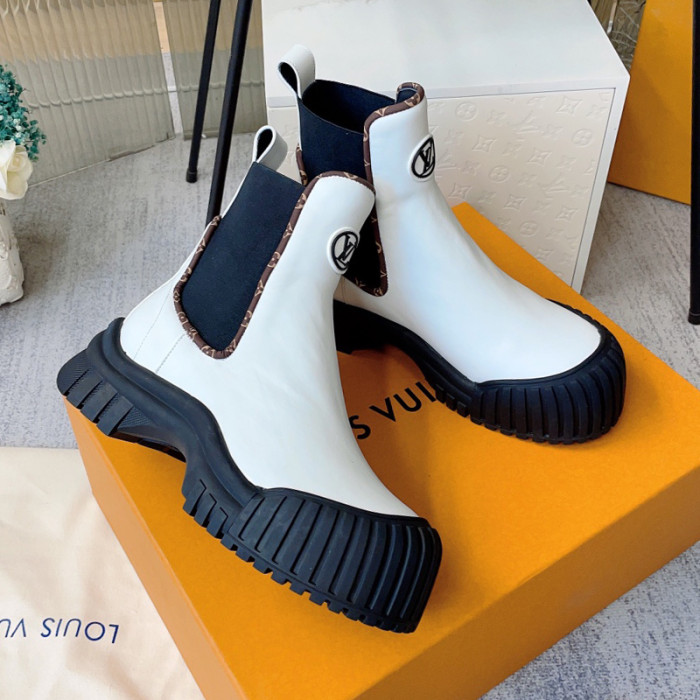 Louis Vuitton Womens Shoes Ankle Fashion Boots Luxury Brand Winter Booties with Original Box