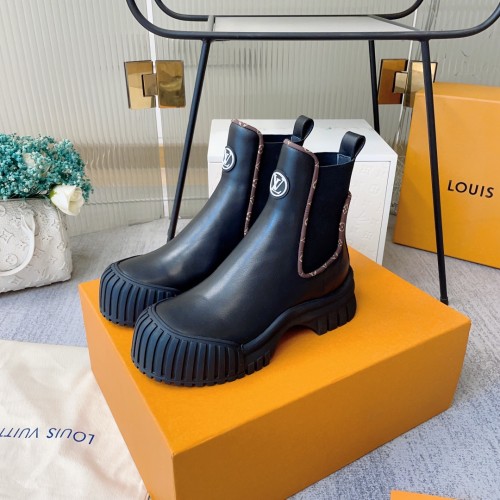 Louis Vuitton Womens Shoes Ankle Fashion Boots Luxury Brand Winter Booties with Original Box