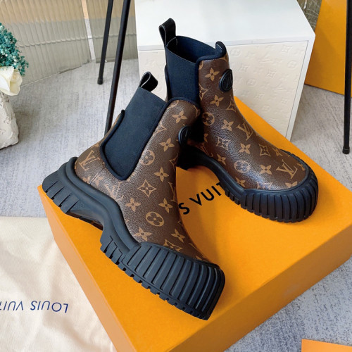Louis Vuitton Womens Shoes Ankle Fashion Boots Luxury Brand Winter Booties with Original Box