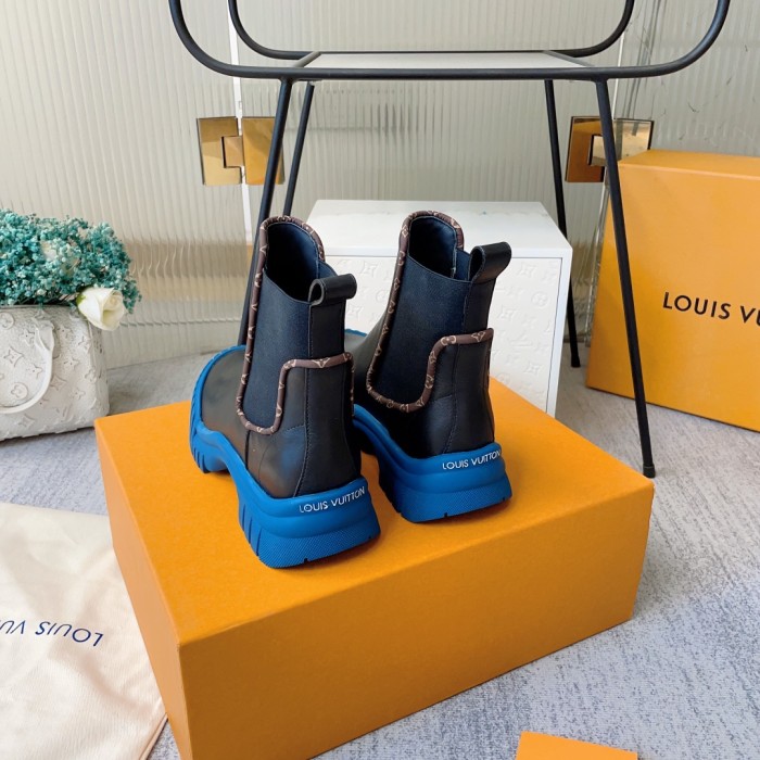 Louis Vuitton Womens Shoes Ankle Fashion Boots Luxury Brand Winter Booties with Original Box