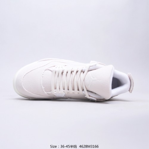 Air Jordan 4 Retro Canvas AJ4 Men Womens Shoes Sneakers with Original Box 4628M3166