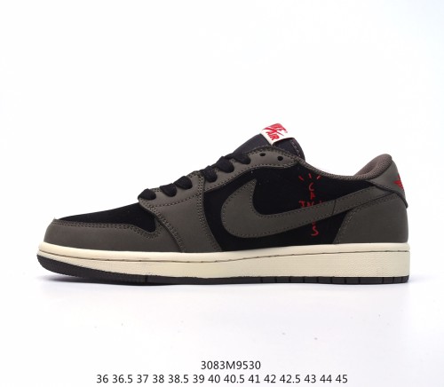 Travis Scott x Nike Air Jordan 1 Low OG SP Grey/Black/Beige AJ1 Sneakers Men Womens Shoes Sneakers with Original Box 3083M9530
