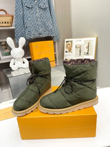 Louis Vuitton Womens Shoes Fashion Boots Luxury Brand LV PILLOW COMFORT ANKLE BOOT with Original Box 1A8T3O
