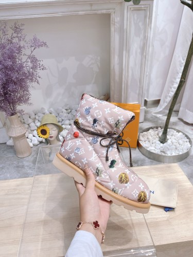 Louis Vuitton Womens Shoes Fashion Boots Luxury Brand LV PILLOW COMFORT ANKLE BOOT with Original Box 1A8T3X