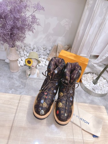 Louis Vuitton Womens Shoes Fashion Boots Luxury Brand LV PILLOW COMFORT ANKLE BOOT with Original Box 1A8T3X
