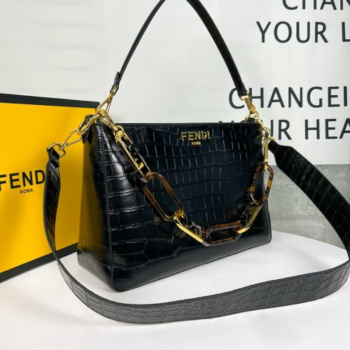 Fendi Womens Bags Shoulder Bags Luxury Brand FENDI O Lock with Original Box
