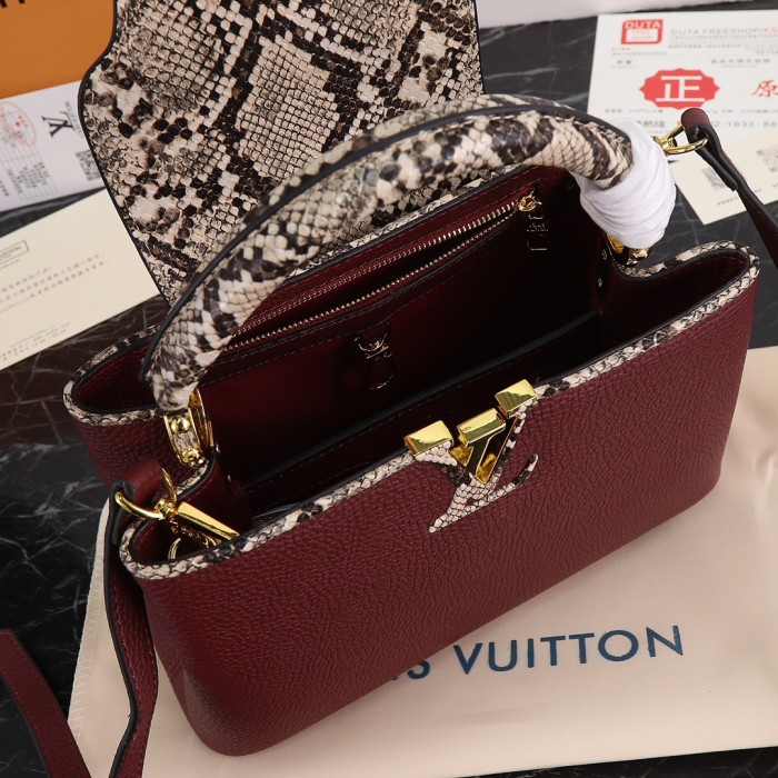 Louis Vuitton Womens Bags Handbags Luxury Brand CAPUCINES BB Leather Messenger Shoulder Bags M52689