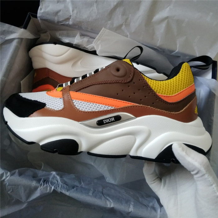 Dior Mens Shoes Sneakers Luxury Brand Breathable Design B22 SNEAKER Mesh with Smooth Calfskin with Original Box 3SN231YXX_H861