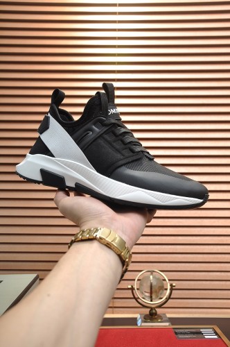 Tom Ford Mens Shoes Fashion Sneakers Luxury Brand Casual Shoes  SUEDE AND NEOPRENE JAGO SNEAKER with Original Box