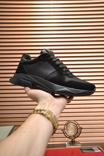Tom Ford Mens Shoes Fashion Sneakers Luxury Brand Casual Shoes  SUEDE AND NEOPRENE JAGO SNEAKER with Original Box
