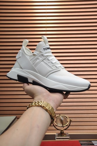 Tom Ford Mens Shoes Fashion Sneakers Luxury Brand Casual Shoes  SUEDE AND NEOPRENE JAGO SNEAKER with Original Box