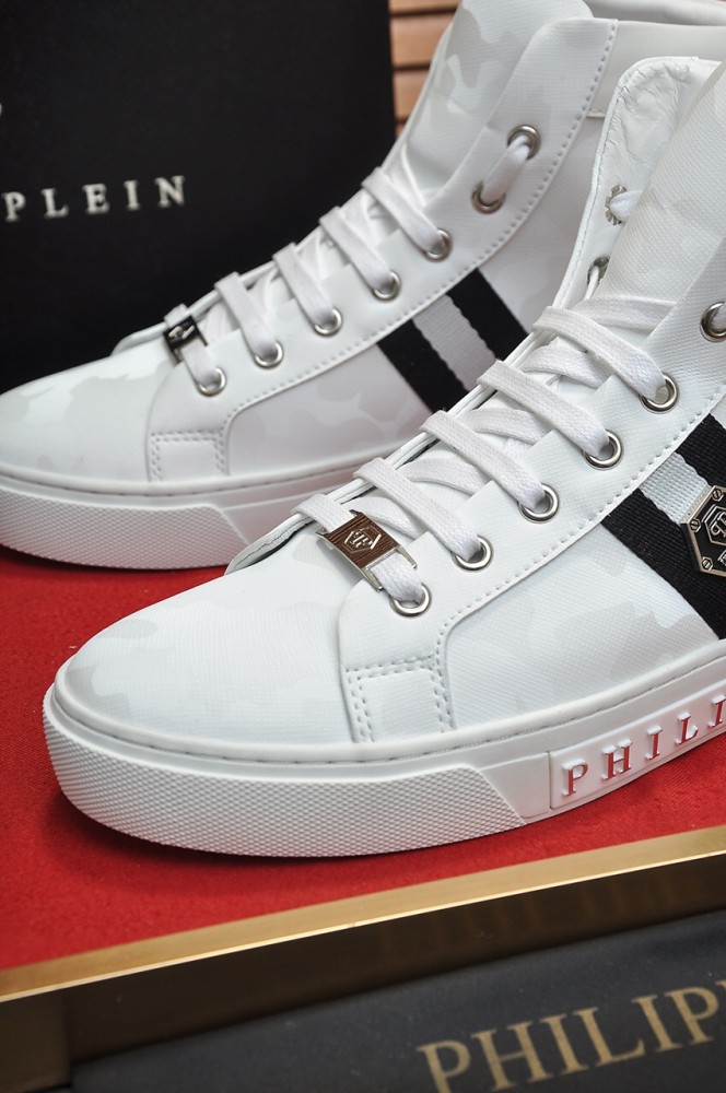 Philipp Plein Men Shoes Sneakers Low Top Sneaker Fashion Design Luxury Brand Trainer Predator TM with Original Box