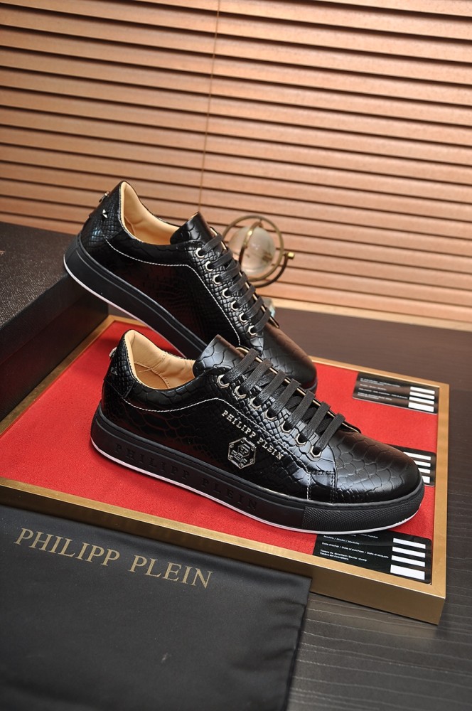 Philipp Plein Men Shoes Sneakers Low Top Sneaker Fashion Design Luxury Brand Trainer Predator TM with Original Box