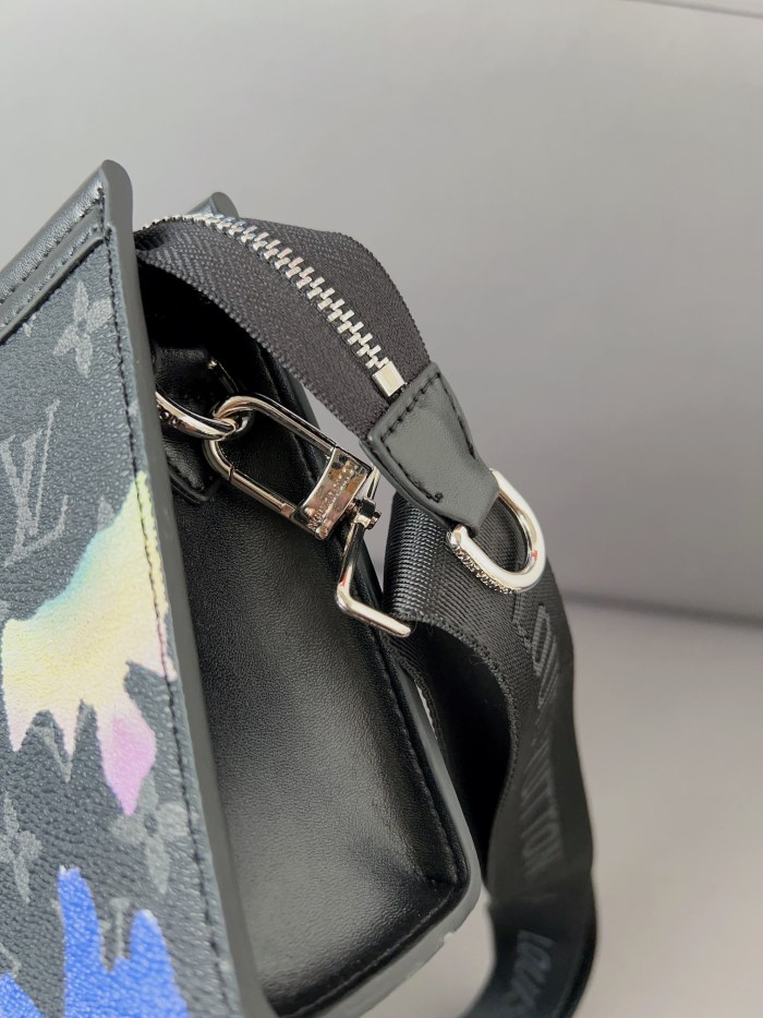 Louis Vuitton Womens Mens Bags Shoulder Bags Luxury Brand GASTON WEARABLE WALLET with Original Box M81753 Sunrise Monogram Eclipse coated canvas