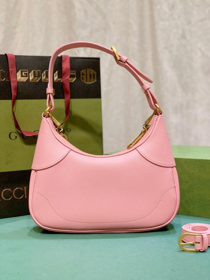 Gucci Womens Bags Shoulder Messenger Bag Luxury Brand Gucci Aphrodite small shoulder bag in pink leather with Original Box 731817 AAA9F 5815
