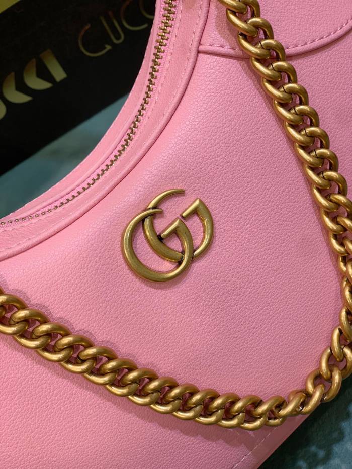 Gucci Womens Bags Shoulder Messenger Bag Luxury Brand Gucci Aphrodite small shoulder bag in pink leather with Original Box 731817 AAA9F 5815
