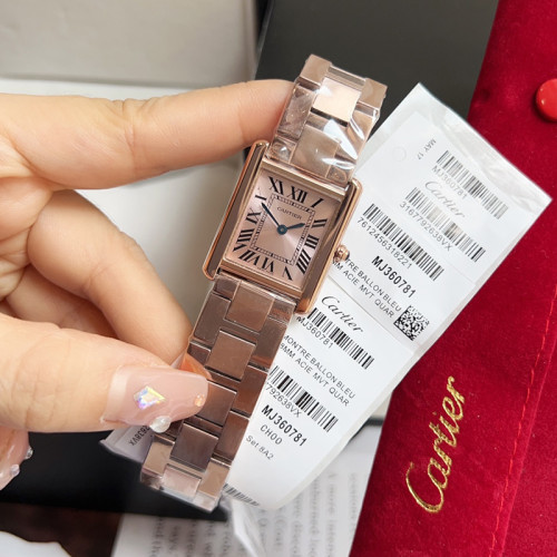 Cartier Womens Watch Luxury Brand Design Fashion Type Tank Series Watches with Original Box