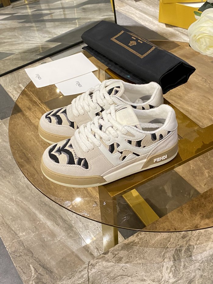 Fendi Mens Shoes Fashion Sneakers Luxury Brand Casual Fendi Trainer Sneakers Match Basse Shoes for Men with Original Box