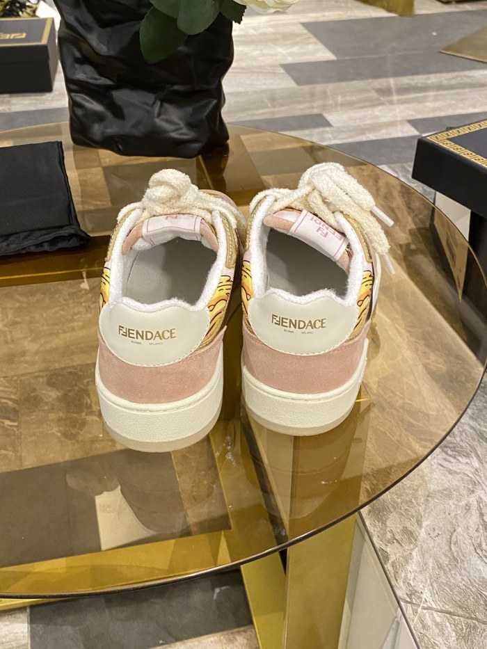 Fendi Mens Shoes Fashion Sneakers Luxury Brand Casual Fendi Trainer Sneakers Match Basse Shoes for Men with Original Box