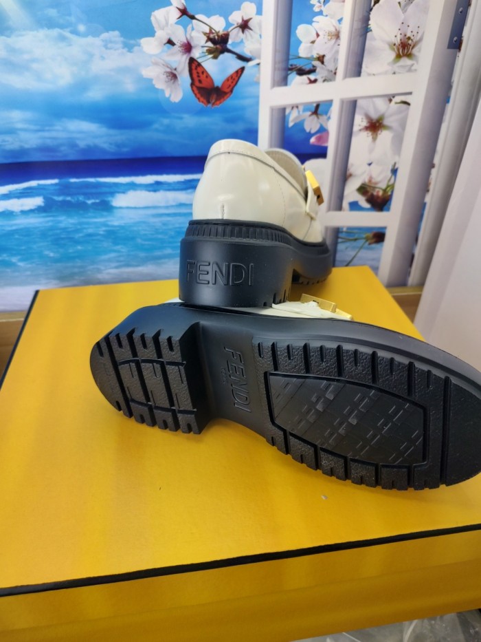 Fendi Womens Shoes Fashion Luxury Brand Fendi Fendigraphy Loafers with Original Box