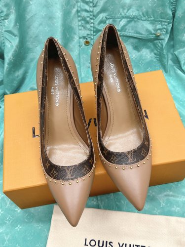Louis Vuitton Womens Shoes Ballerina Flat Luxury Brand Casual Shoes for Women with Original Box 8cm heel