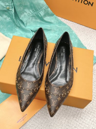 Louis Vuitton Womens Shoes Ballerina Flat Luxury Brand Casual Shoes for Women with Original Box