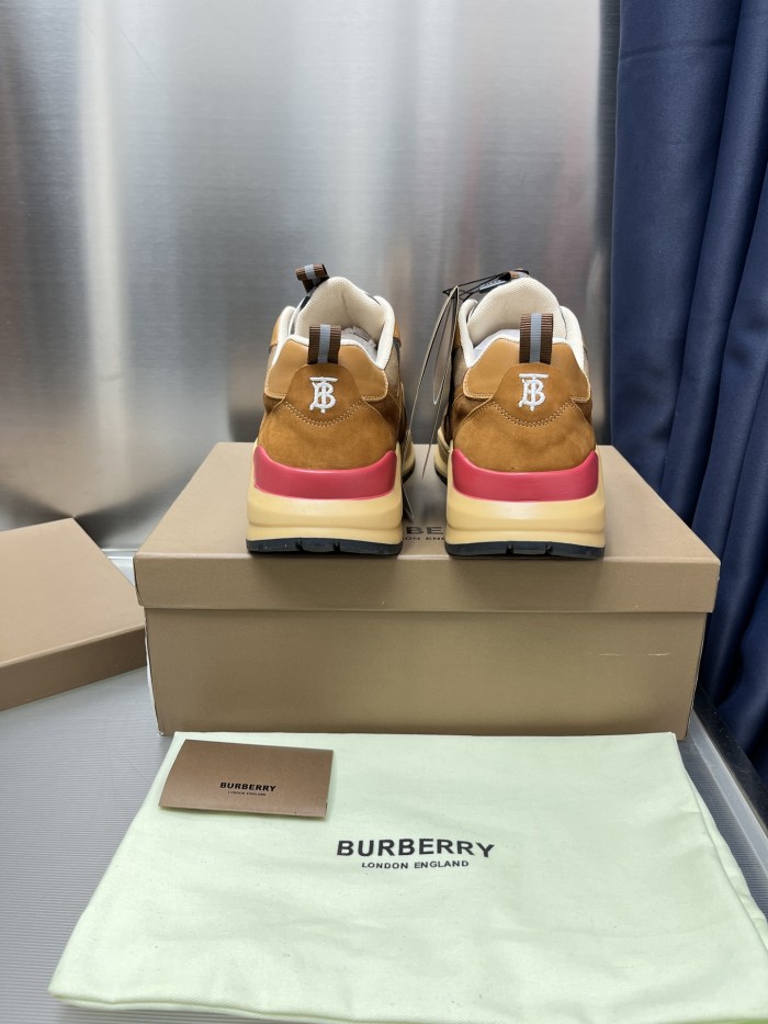 Burberry Men Shoes Fashion Sneakers Luxury Brand Vintage Cotton Sneaker with Original Box