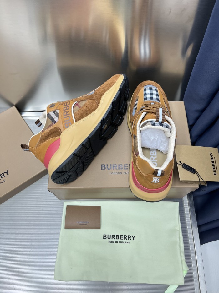Burberry Men Shoes Fashion Sneakers Luxury Brand Vintage Cotton Sneaker with Original Box