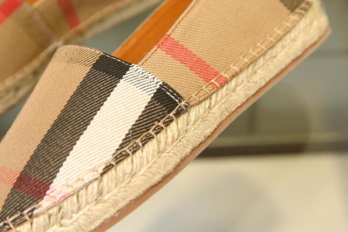 Burberry Womens Casual Shoes Fashion Espadrilles Luxury Brand Vintage Cotton Sneaker with Original Box