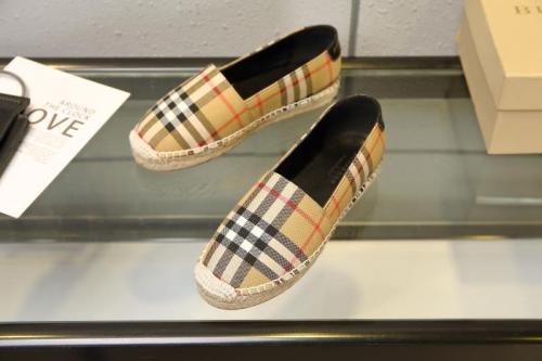 Burberry Womens Casual Shoes Fashion Espadrilles Luxury Brand Vintage Cotton Sneaker with Original Box