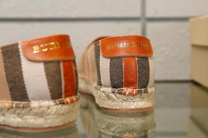 Burberry Womens Casual Shoes Fashion Espadrilles Luxury Brand Vintage Cotton Sneaker with Original Box