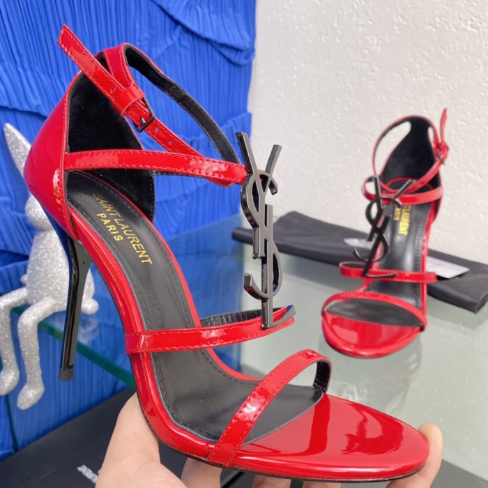 Saint Laurent YSL Womens Shoes Sandals Cassandra Monogram High Heel 10.5cm with Original Box