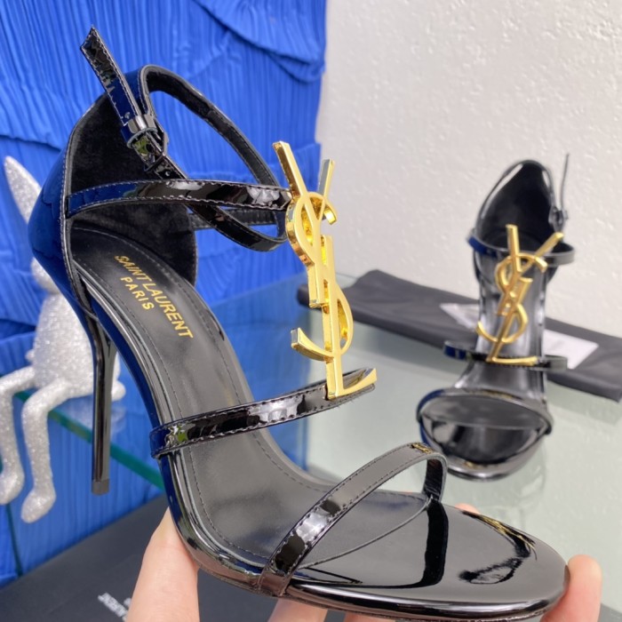 Saint Laurent YSL Womens Shoes Sandals Cassandra Monogram High Heel 10.5cm with Original Box