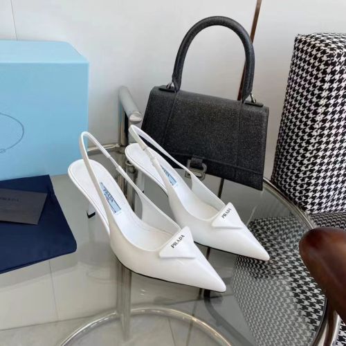 Prada Womens Shoes Casual Shoes Sandals Slippers Luxury Brand with Original Box 7.5cm Heel
