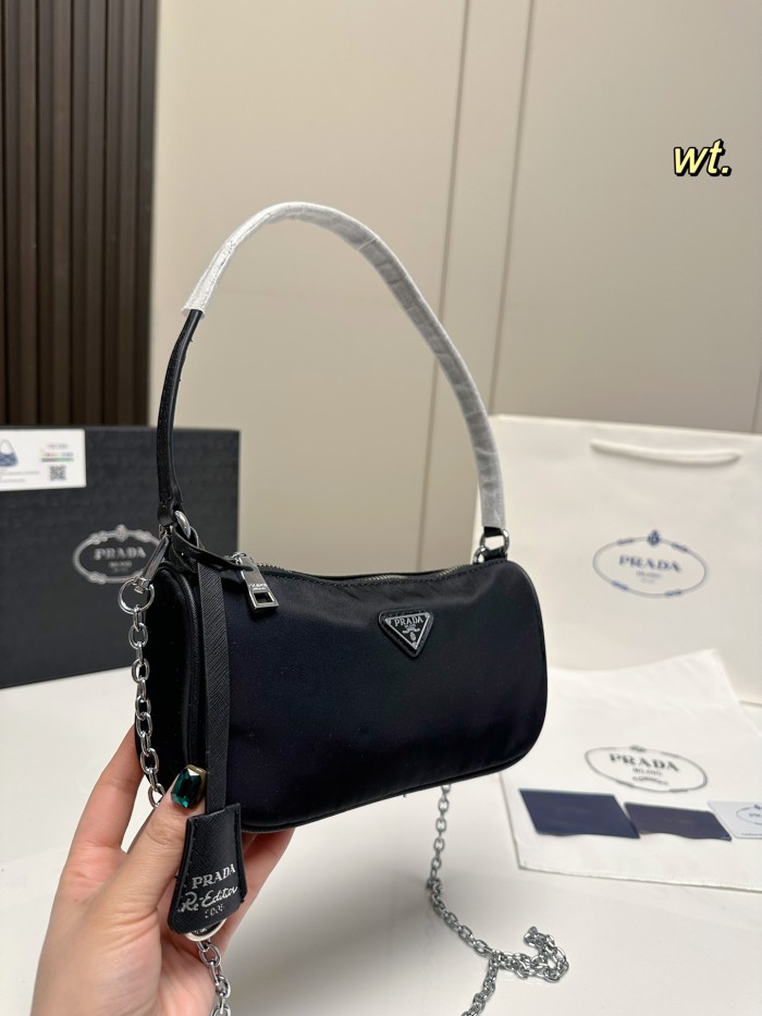 Prada Womens Shoulder Bags Nylon with Original Box
