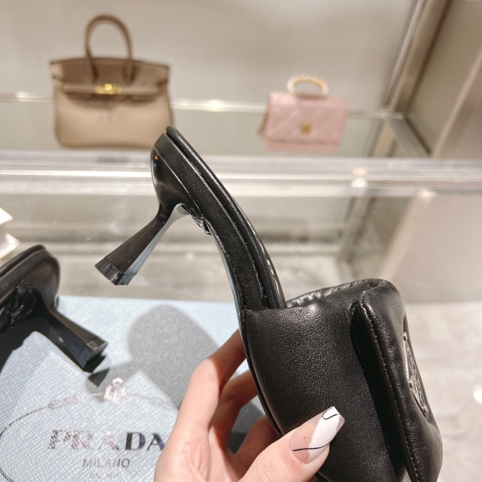 Prada Womens Shoes Casual Shoes Sandals Slippers Luxury Brand with Original Box 6.5cm Heel