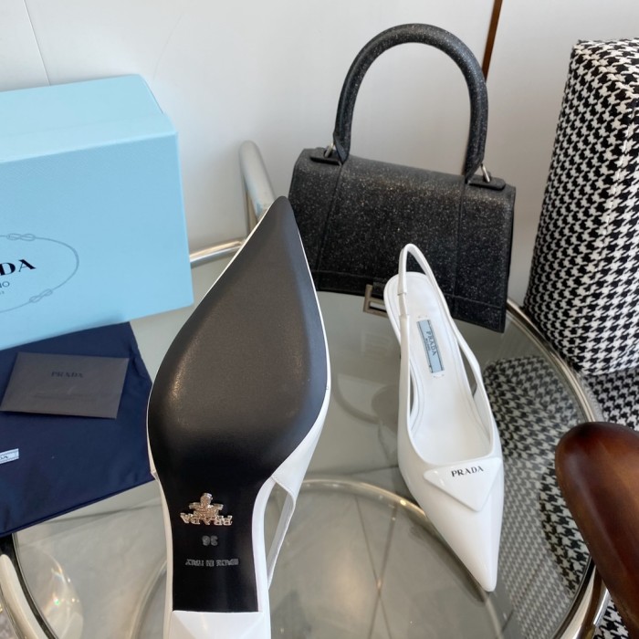 Prada Womens Shoes Casual Shoes Sandals Slippers Luxury Brand with Original Box 7.5cm Heel
