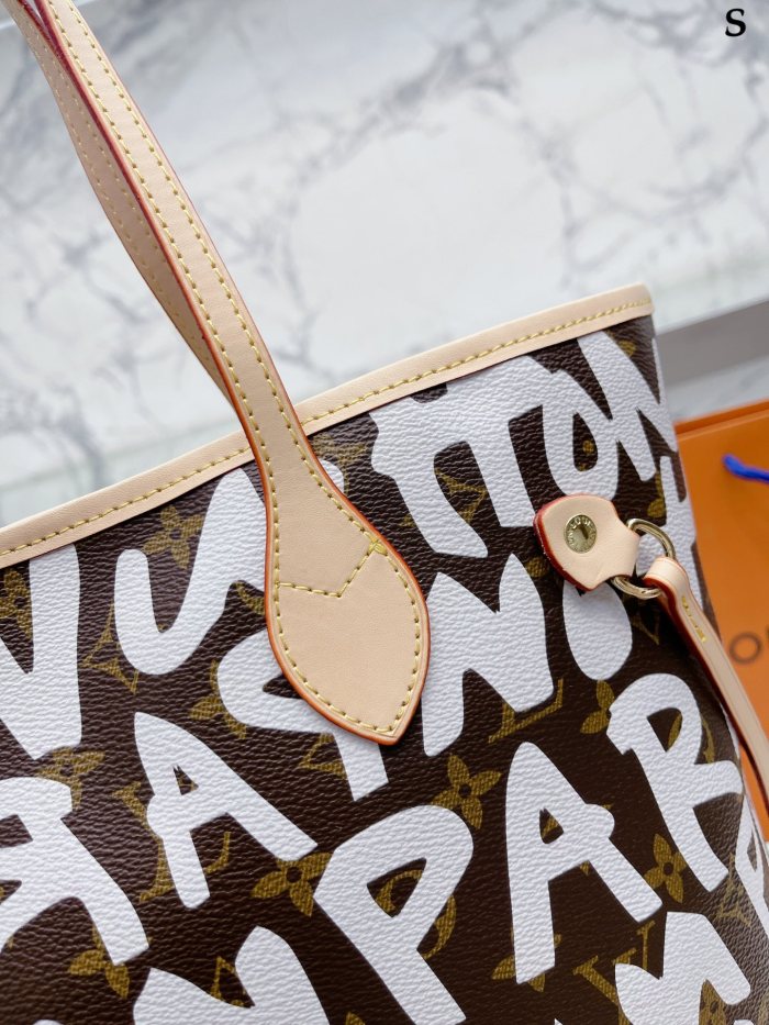Louis Vuitton Womens Bags Handbags Luxury Brand Fashion Type NEVERFULL MM M21352 Silver Coated canvas