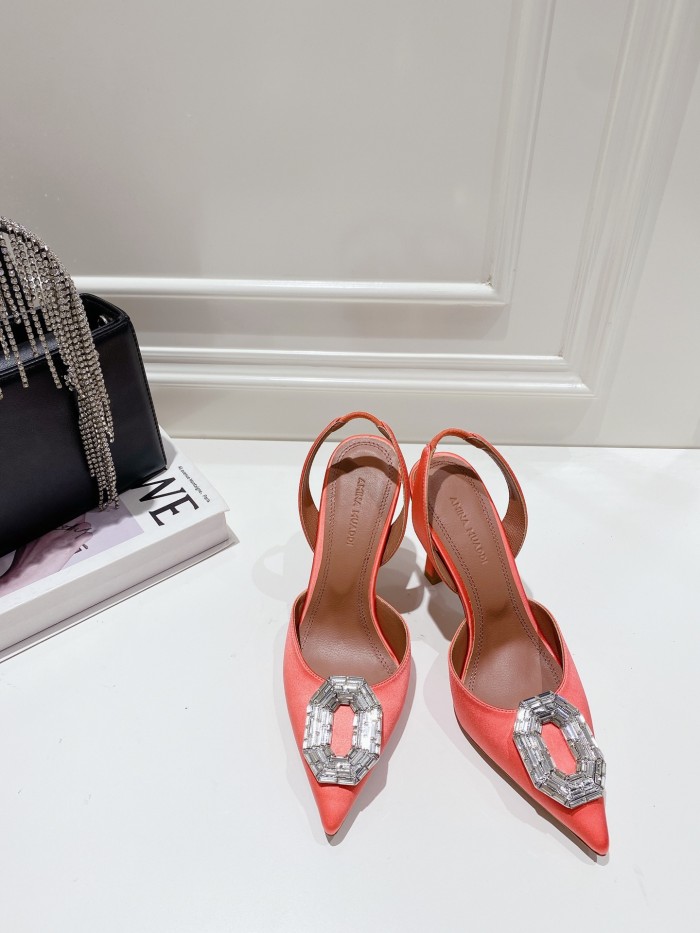 Amina Muaddi Womens Shoes Sandals Slippers Luxury Brand Fashion Pumps for Women with Original Box