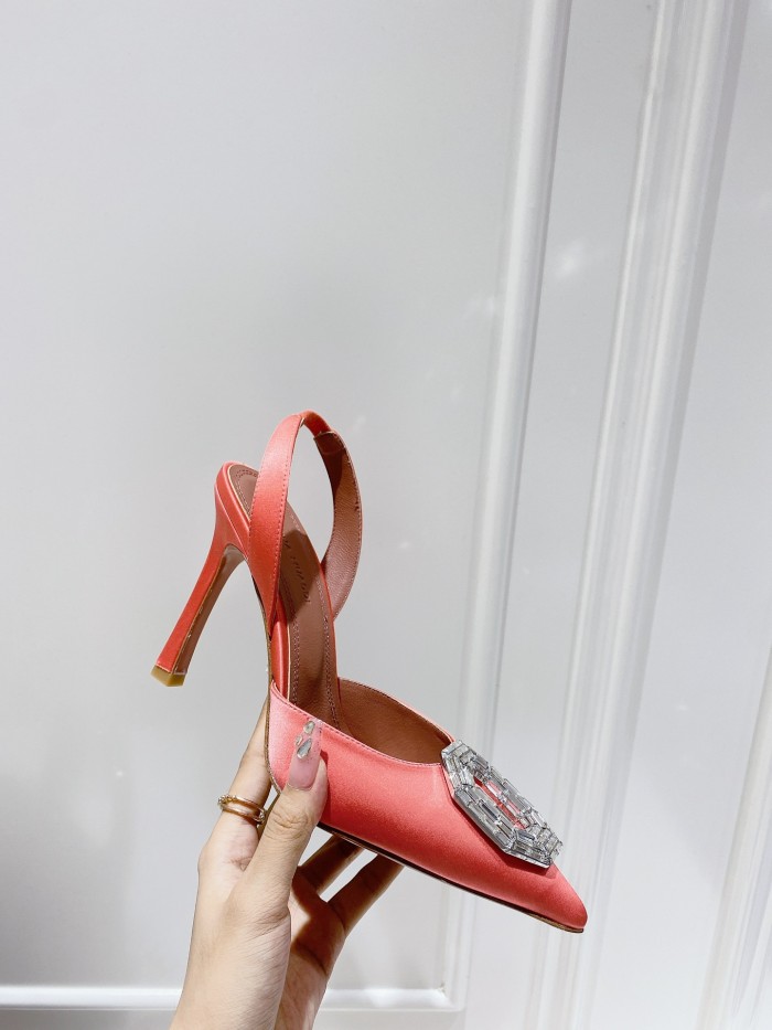 Amina Muaddi Womens Shoes Sandals Slippers Luxury Brand Fashion Pumps for Women with Original Box