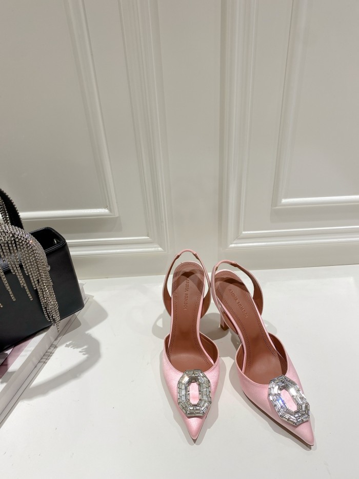Amina Muaddi Womens Shoes Sandals Slippers Luxury Brand Fashion Pumps for Women with Original Box