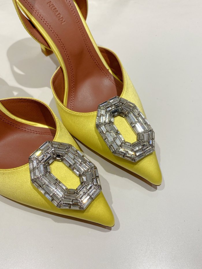 Amina Muaddi Womens Shoes Sandals Slippers Luxury Brand Fashion Pumps for Women with Original Box