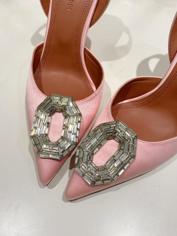 Amina Muaddi Womens Shoes Sandals Slippers Luxury Brand Fashion Pumps for Women with Original Box