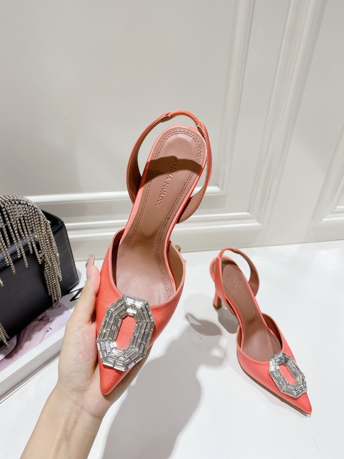 Amina Muaddi Womens Shoes Sandals Slippers Luxury Brand Fashion Pumps for Women with Original Box