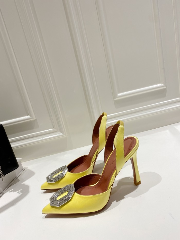 Amina Muaddi Womens Shoes Sandals Slippers Luxury Brand Fashion Pumps for Women with Original Box