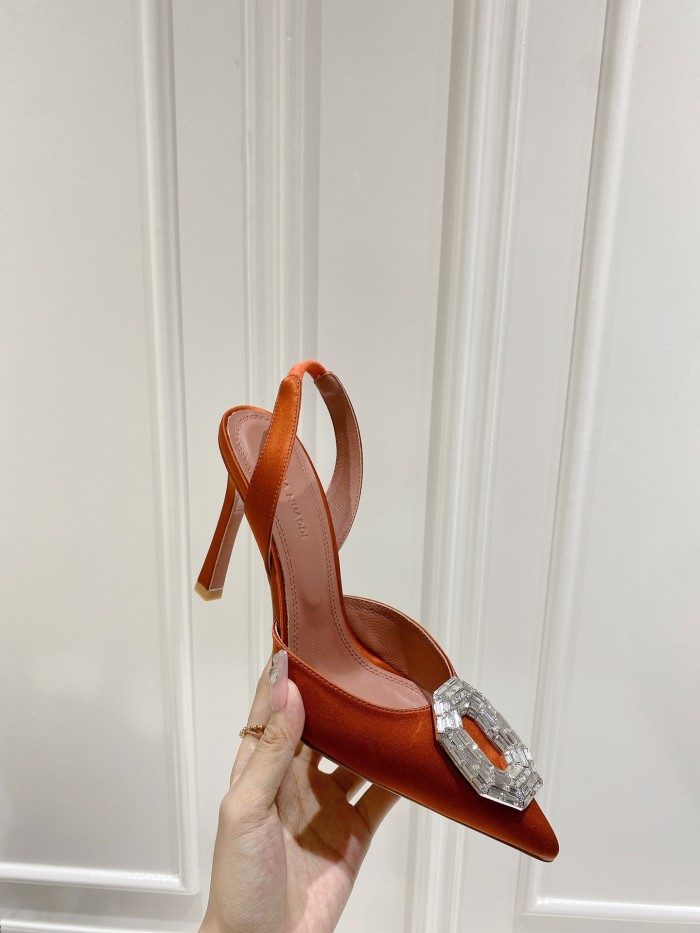 Amina Muaddi Womens Shoes Sandals Slippers Luxury Brand Fashion Pumps for Women with Original Box