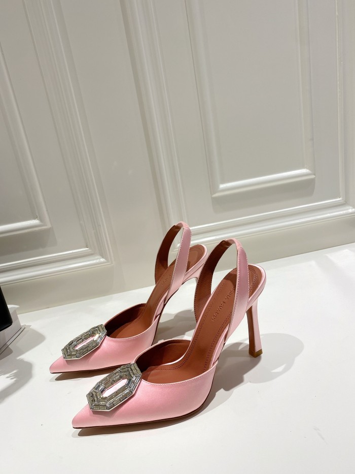 Amina Muaddi Womens Shoes Sandals Slippers Luxury Brand Fashion Pumps for Women with Original Box